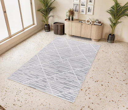 Alfombra Roma / 0024A / White - Grey