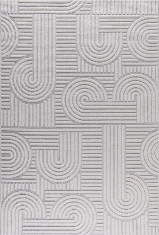 Alfombra Roma / 0026A / White - Grey